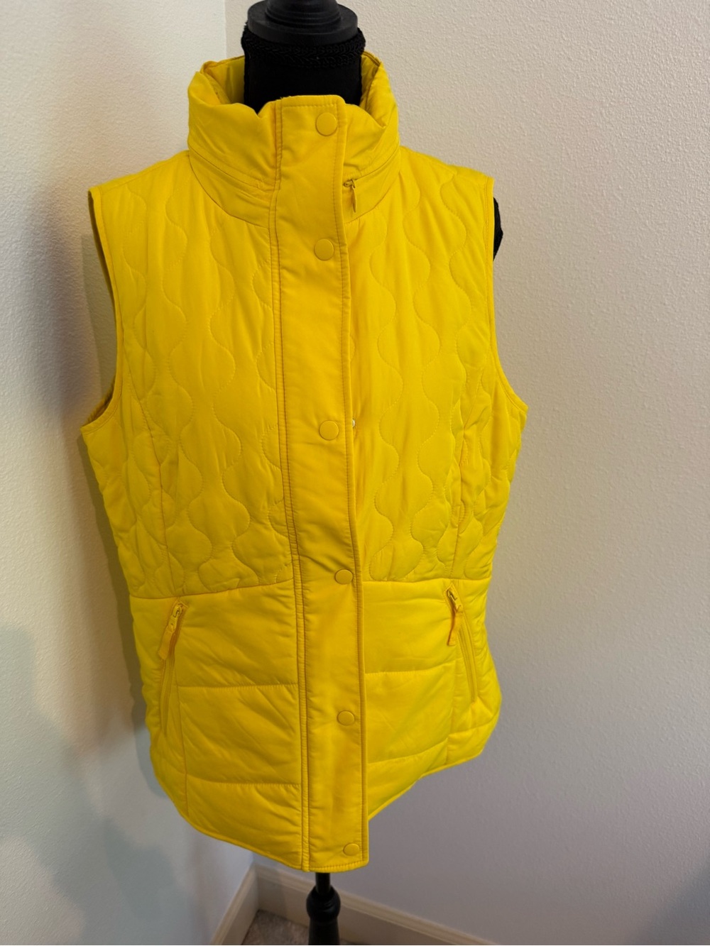 T by Talbots Sunny Yellow Quilted Vest